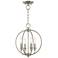 4 Light Brushed Nickel Chain Lantern