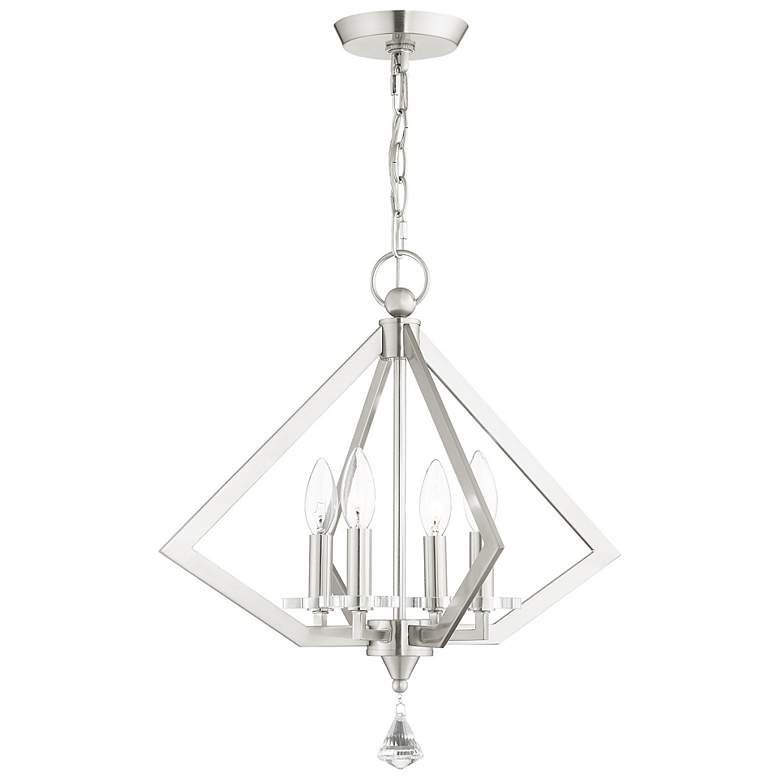 Image 2 4 Light Brushed Nickel Chandelier