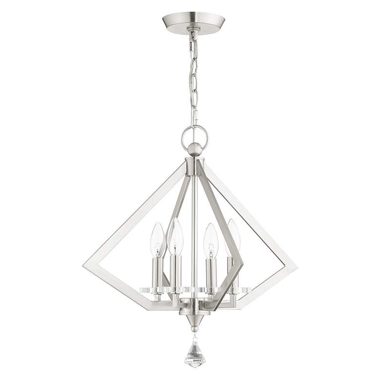 Image 3 4 Light Brushed Nickel Chandelier more views