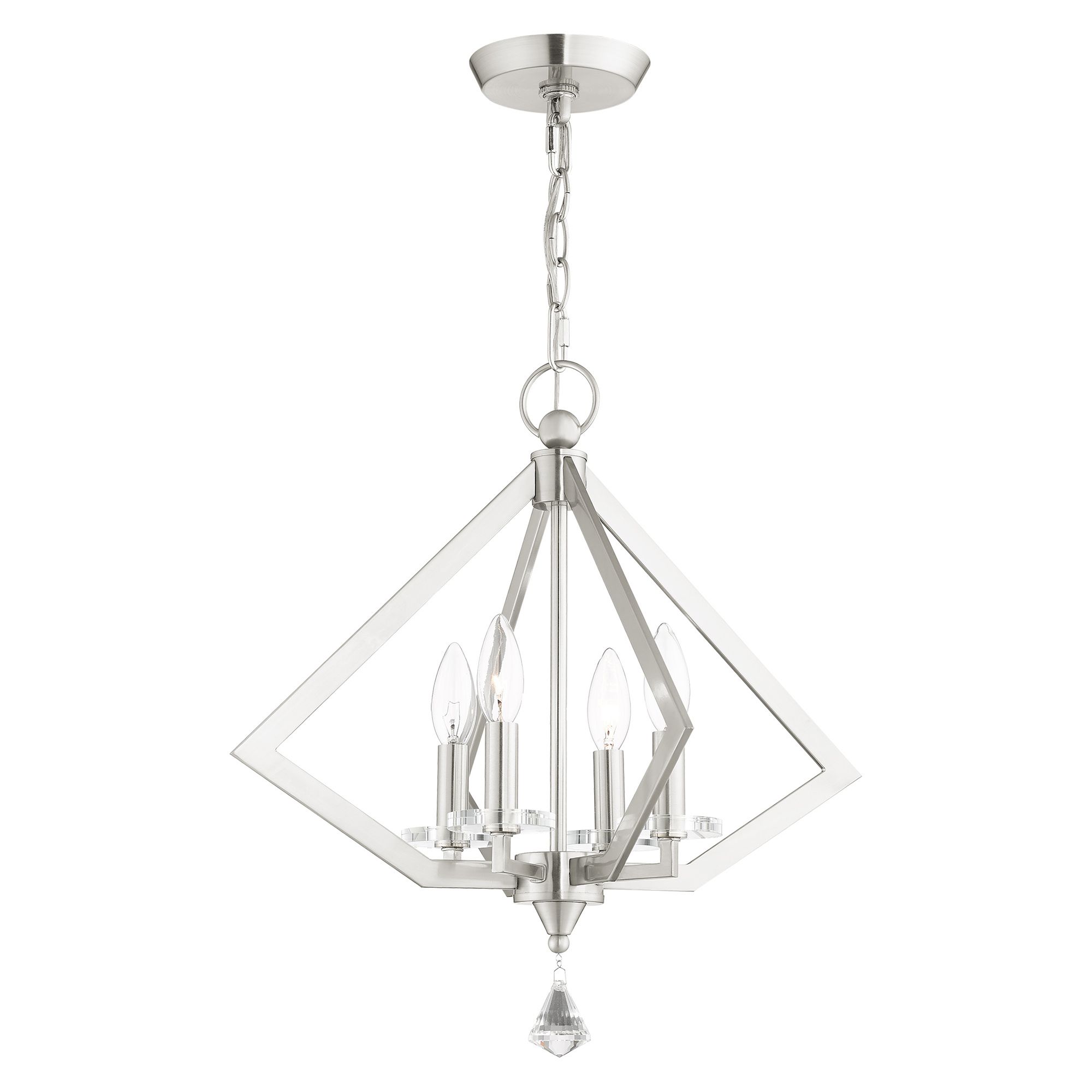 Image 4 4 Light Brushed Nickel Chandelier more views