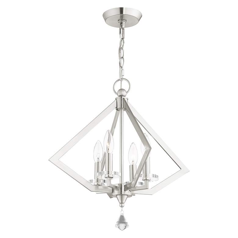 Image 5 4 Light Brushed Nickel Chandelier more views