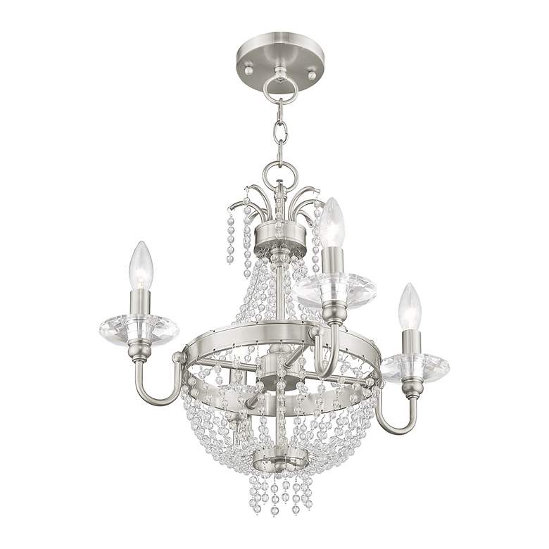 Image 5 4 Light Brushed Nickel Convertible Mini Chandelier more views