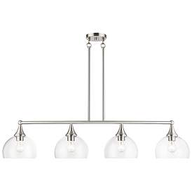 Image1 of 4 Light Brushed Nickel Large Linear Chandelier