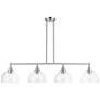 2_4 Light Brushed Nickel Large Linear Chandelier