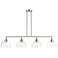 4 Light Brushed Nickel Large Linear Chandelier
