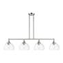 4_4 Light Brushed Nickel Large Linear Chandelier more views
