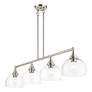 6_4 Light Brushed Nickel Large Linear Chandelier more views