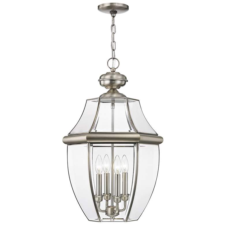 Image 1 4 Light Brushed Nickel Outdoor Pendant Lantern