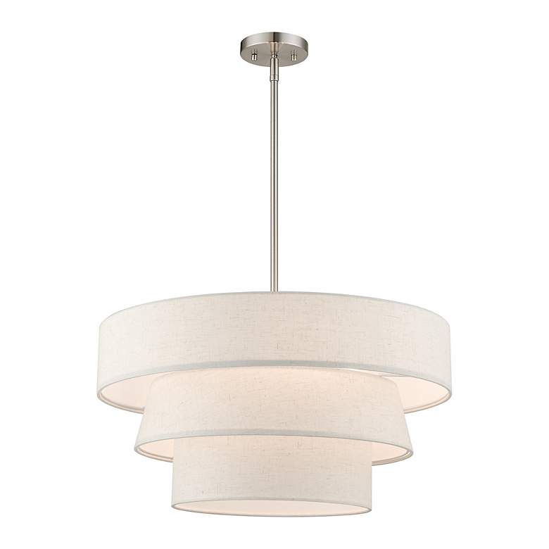 Image 4 4 Light Brushed Nickel Pendant Chandelier more views