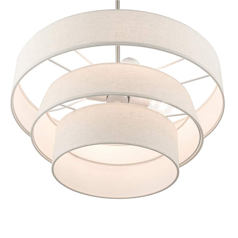 Image 6 4 Light Brushed Nickel Pendant Chandelier more views