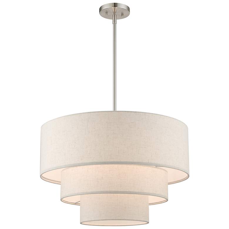 Image 4 4 Light Brushed Nickel Pendant Chandelier more views