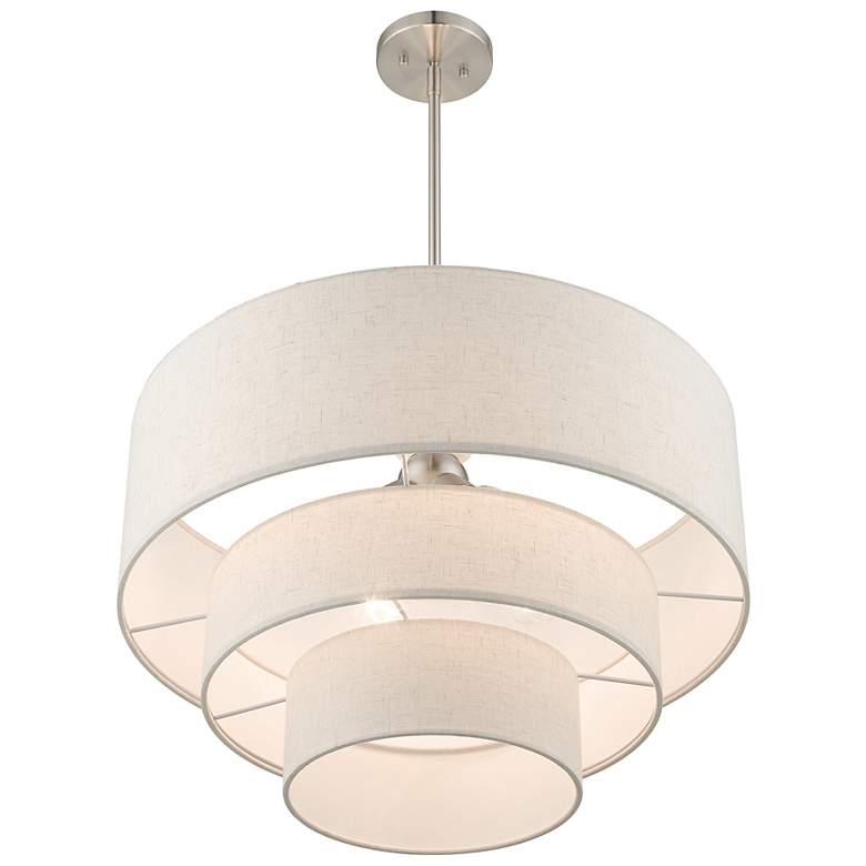 Image 6 4 Light Brushed Nickel Pendant Chandelier more views