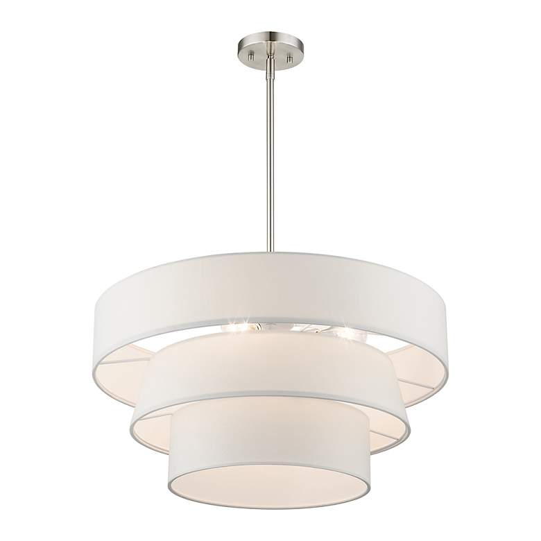 Image 5 4 Light Brushed Nickel Pendant Chandelier more views