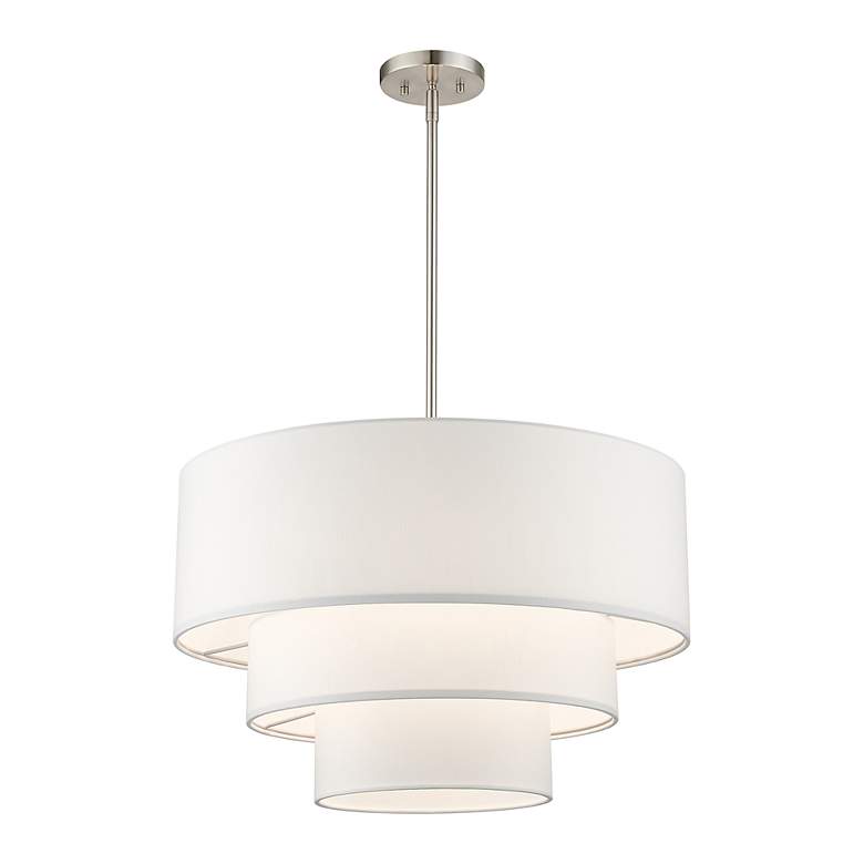Image 4 4 Light Brushed Nickel Pendant Chandelier more views