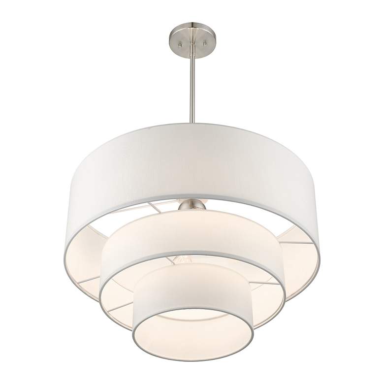 Image 6 4 Light Brushed Nickel Pendant Chandelier more views