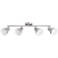 4-Light Brushed Steel Track Fixture for Celling or Wall by Pro Track