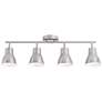 4-Light Brushed Steel Track Fixture for Celling or Wall by Pro Track