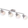 4-Light Brushed Steel Track Fixture for Celling or Wall by Pro Track