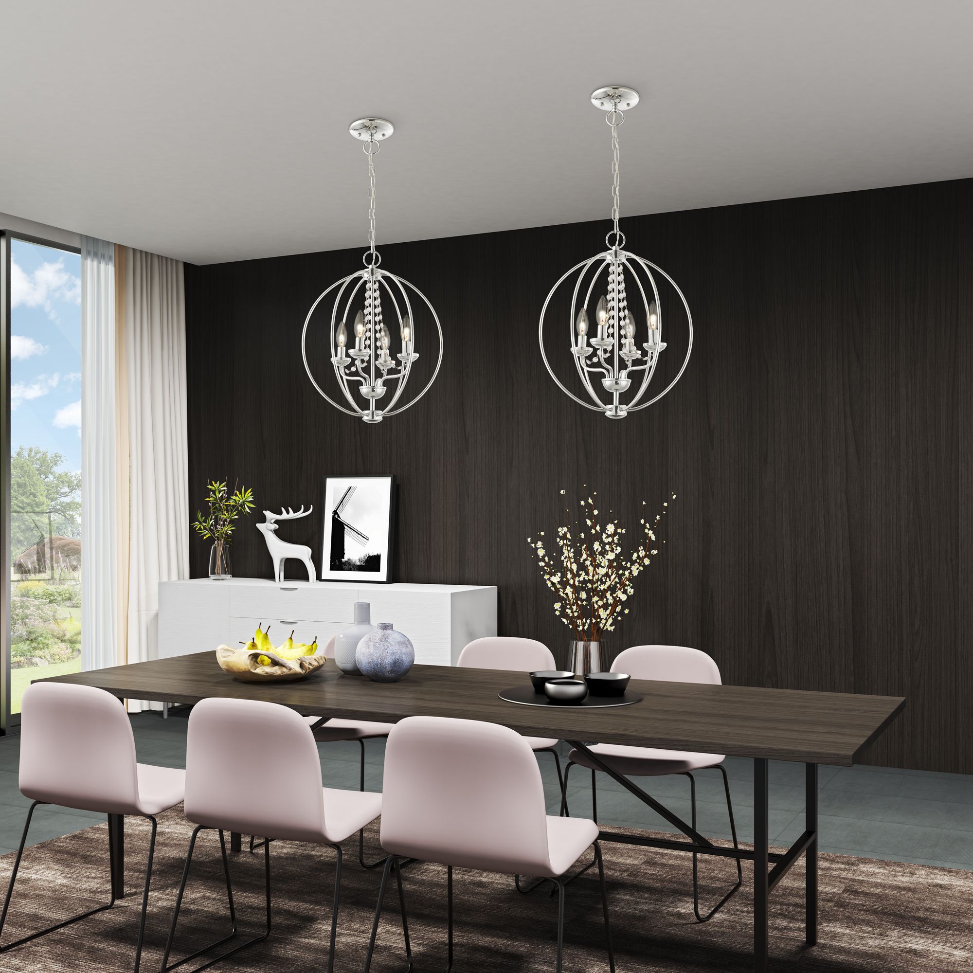 4 Light CH Mini Chandelier/Ceiling Mount