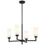 1_4-Light Chandelier in Matte Black
