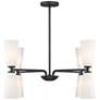 3_4-Light Chandelier in Matte Black more views