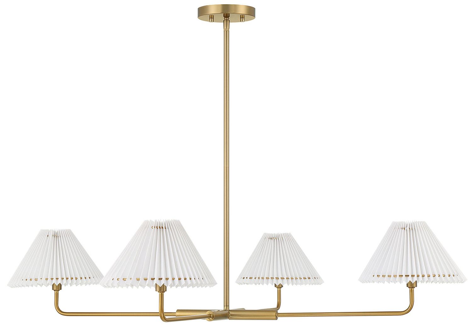 Image 3 4-Light Chandelier in Natural Brass more views