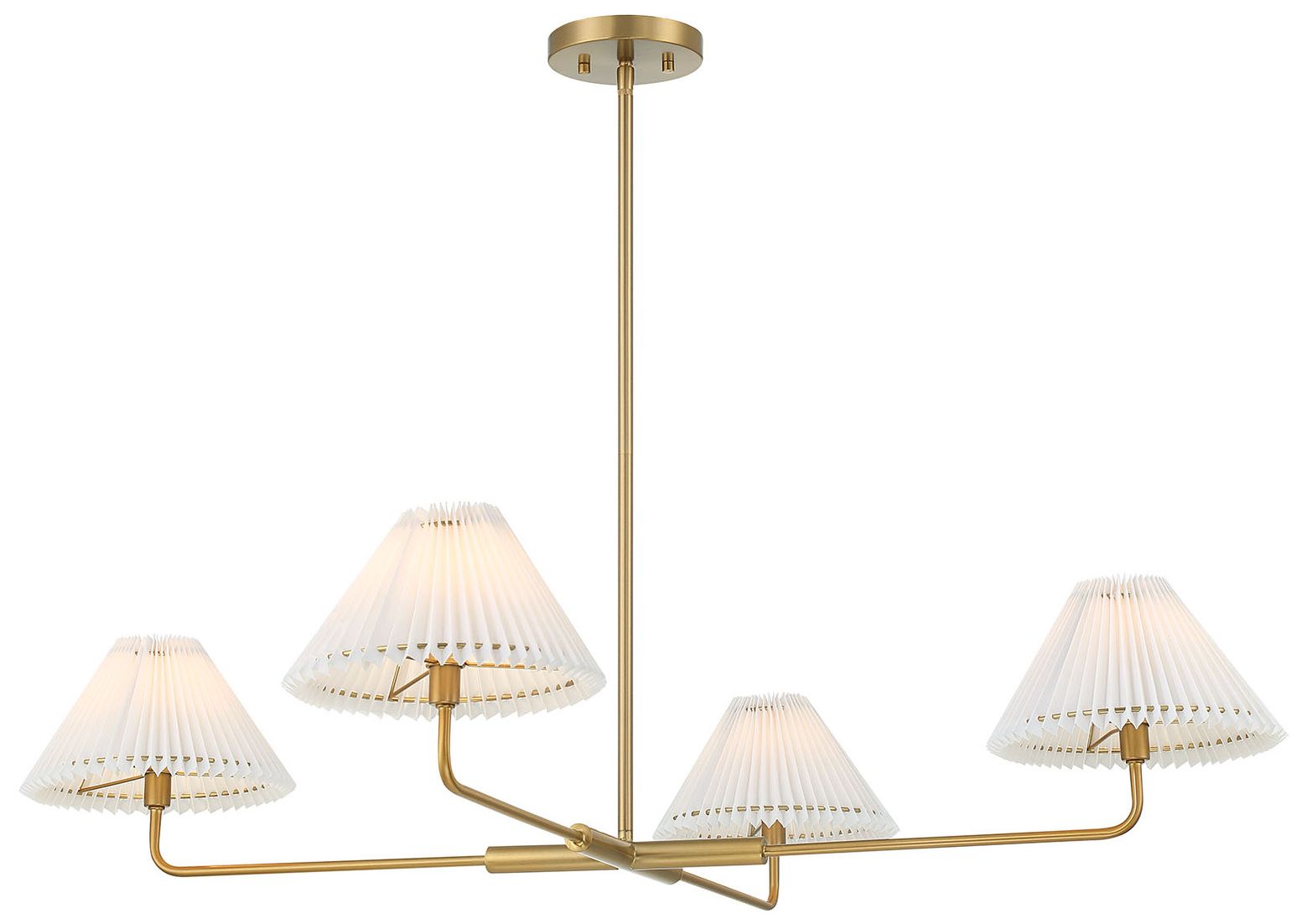 Image 6 4-Light Chandelier in Natural Brass more views