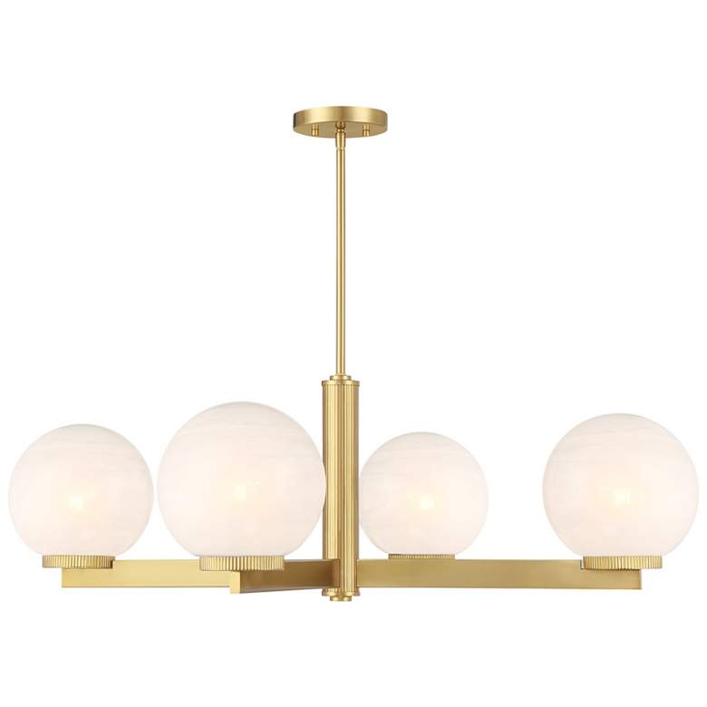 Image 1 4-Light Chandelier in Natural Brass