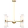 3_4-Light Chandelier in Natural Brass more views