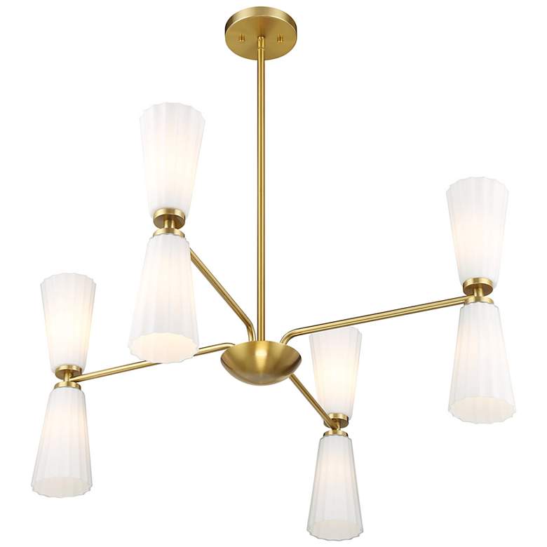 Image 5 4-Light Chandelier in Natural Brass more views