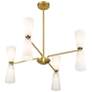 5_4-Light Chandelier in Natural Brass more views