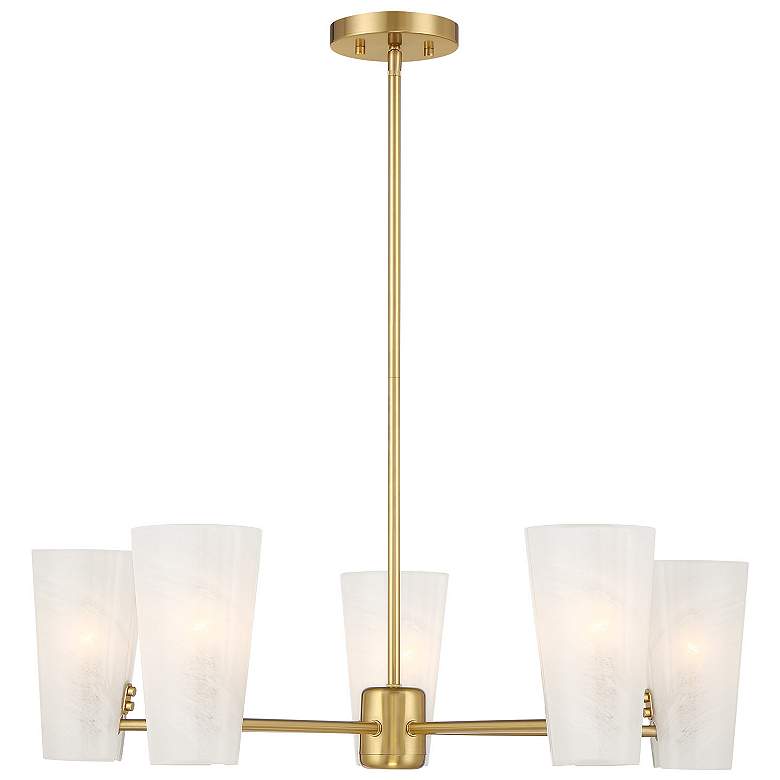 Image 1 4-Light Chandelier in Natural Brass