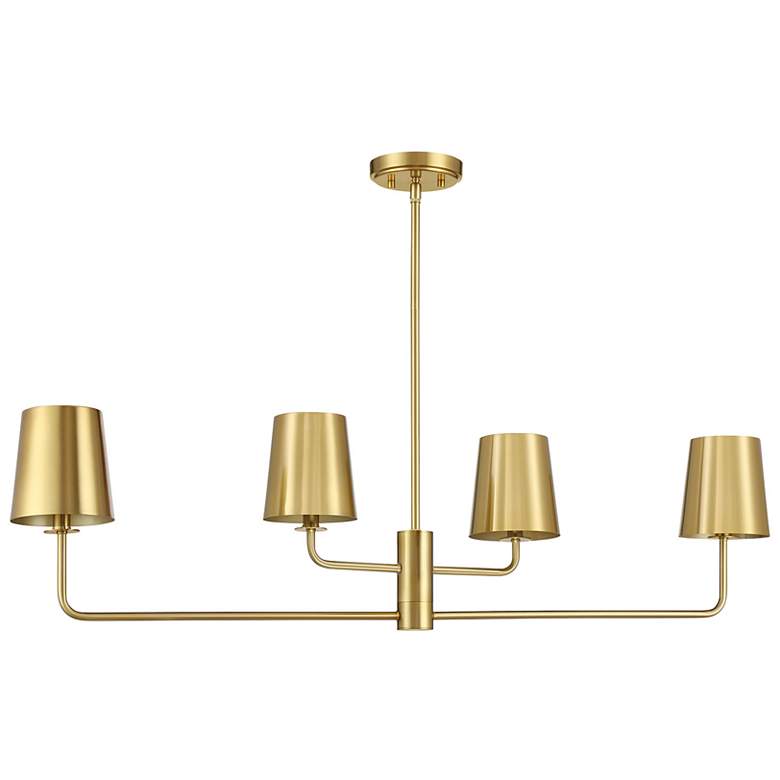 Image 2 4-Light Chandelier in Natural Brass more views