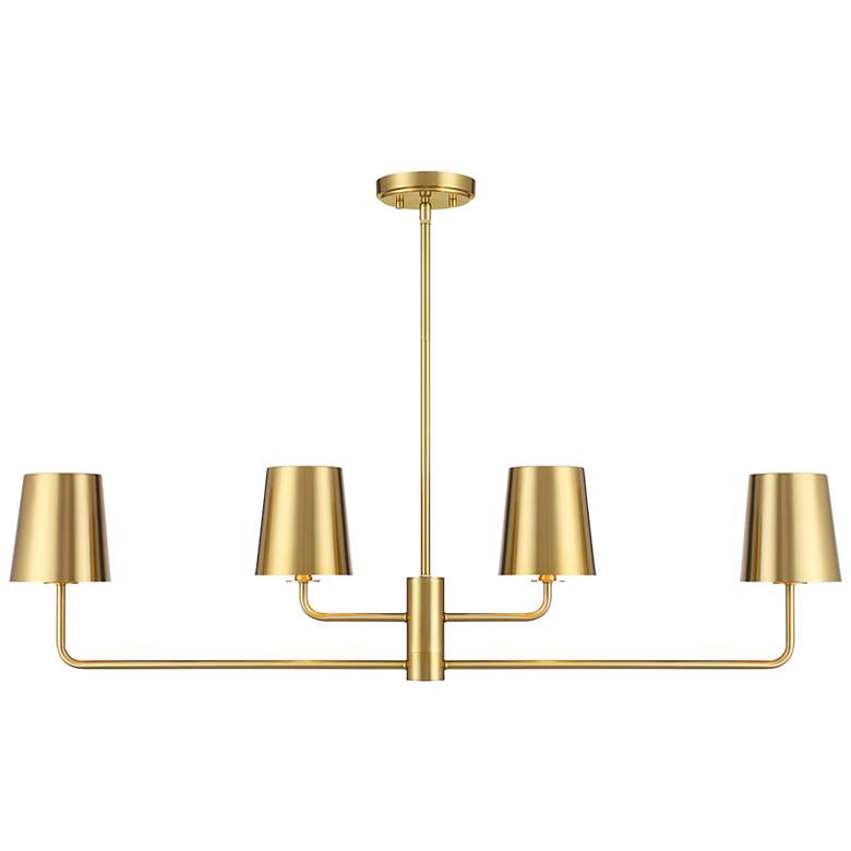 Image 3 4-Light Chandelier in Natural Brass more views