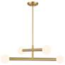 1_4-Light Chandelier in Natural Brass