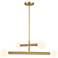4-Light Chandelier in Natural Brass