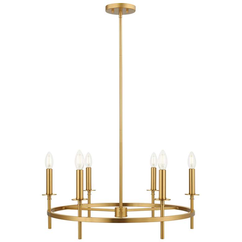 Image 1 4-Light Chandelier in Natural Brass