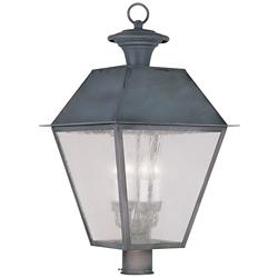 4 Light Charcoal Outdoor Post Top Lantern