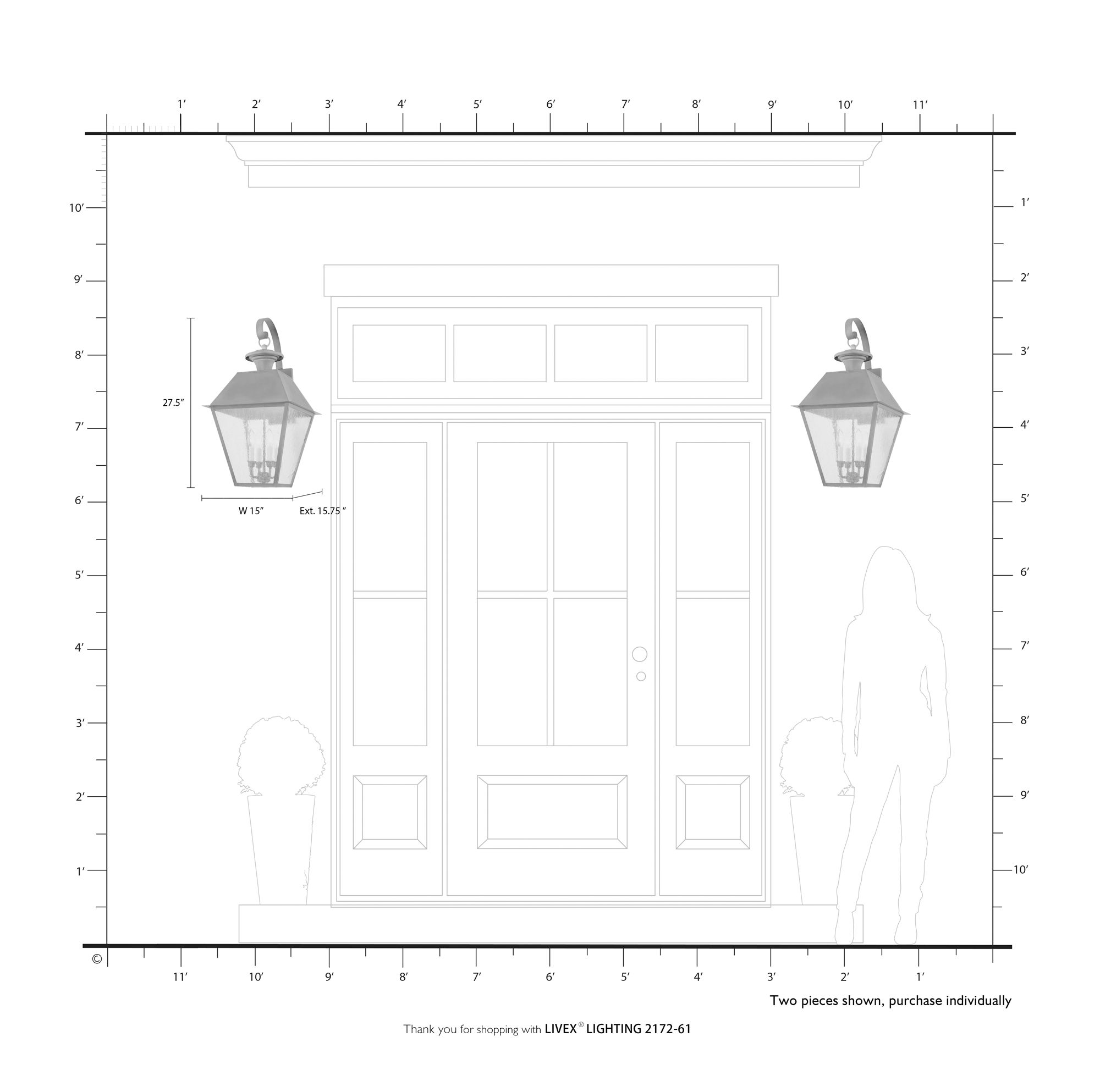 Image 7 4 Light Charcoal Outdoor Wall Lantern more views