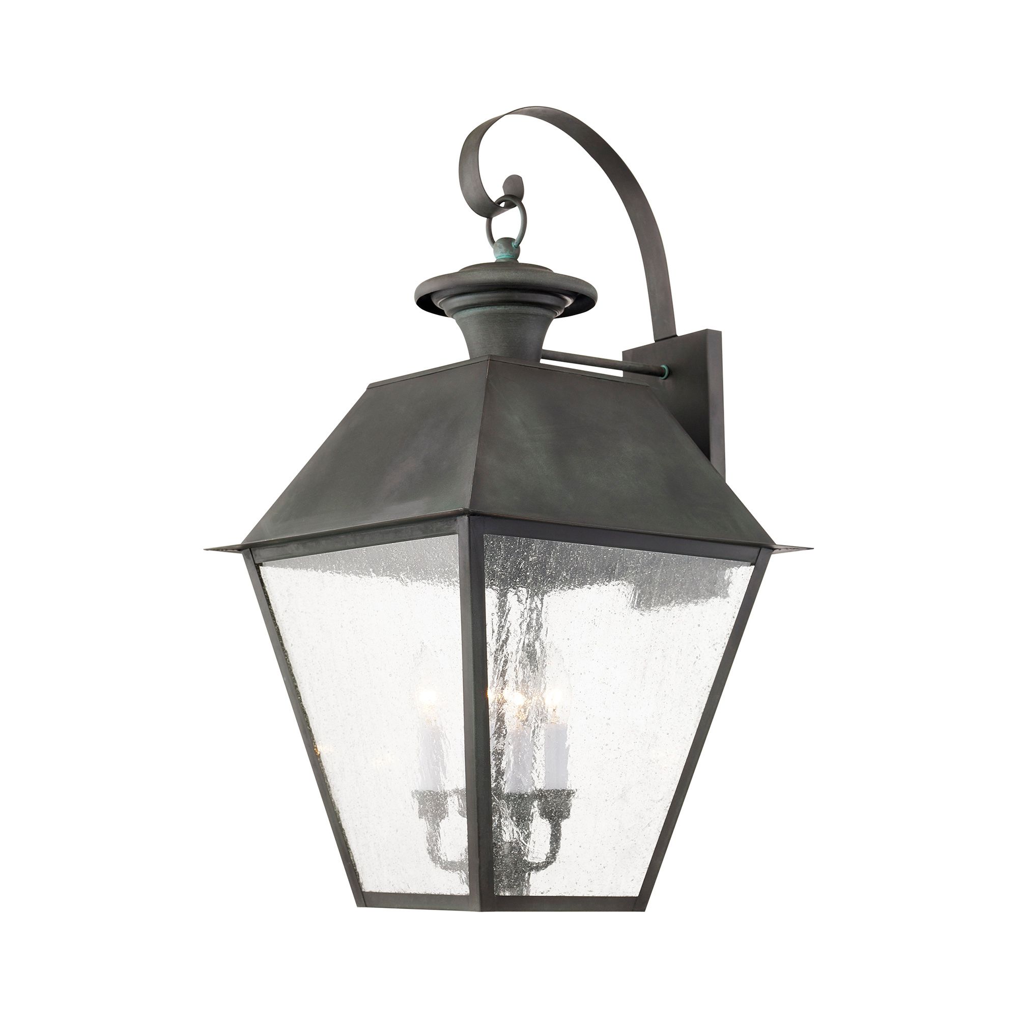 4 Light Charcoal Outdoor Wall Lantern
