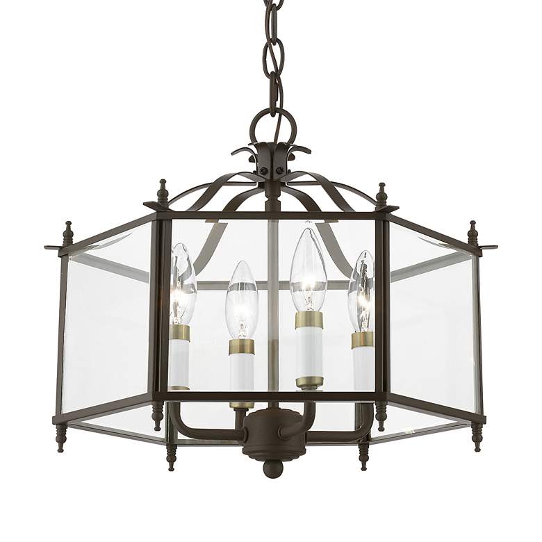 Image 3 4 Light English Bronze Convertible Pendant / Semi-Flush more views