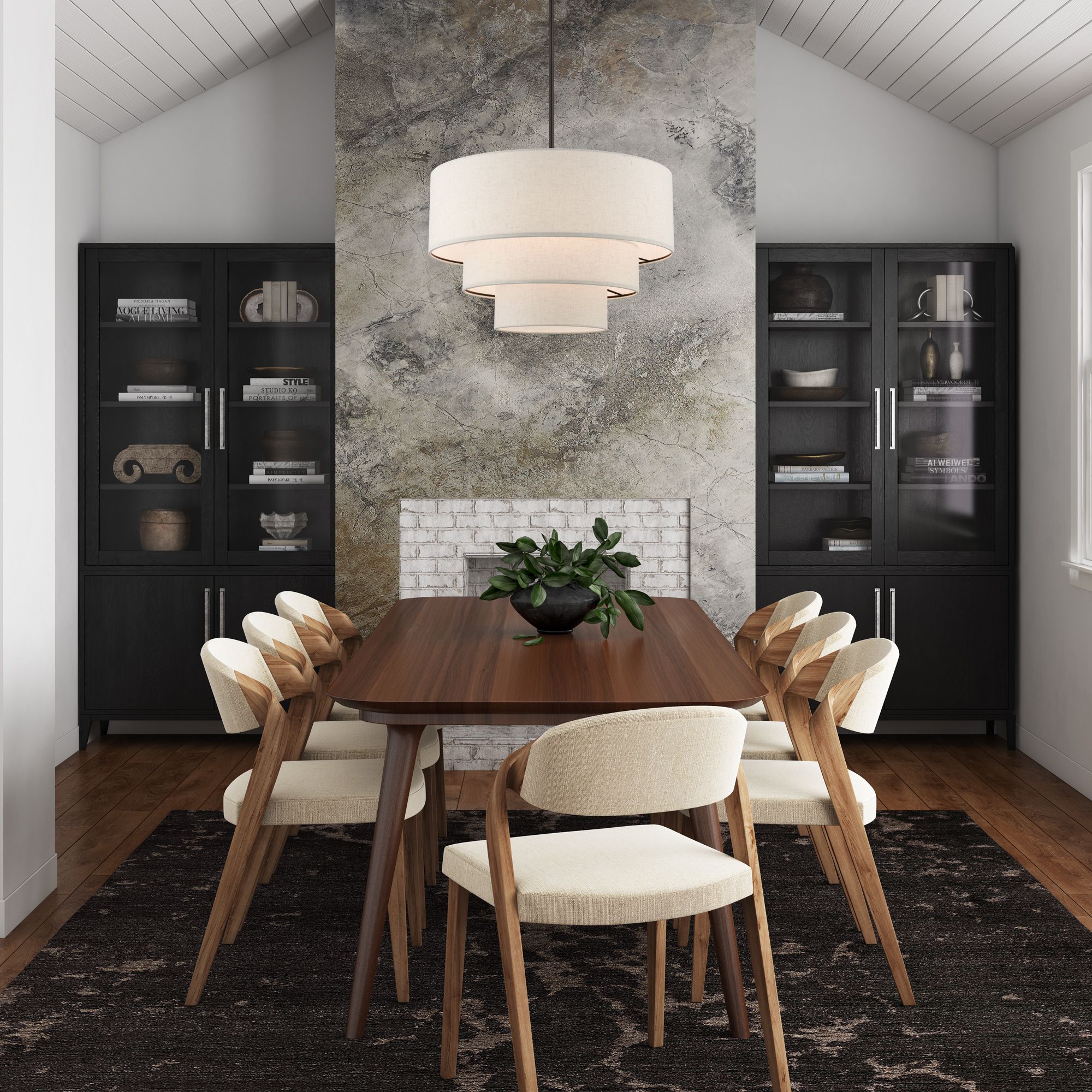 4 Light English Bronze Pendant Chandelier