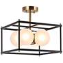 1_4-Light Flat Black and Imitation Electroplated Copper Ceiling Lamp