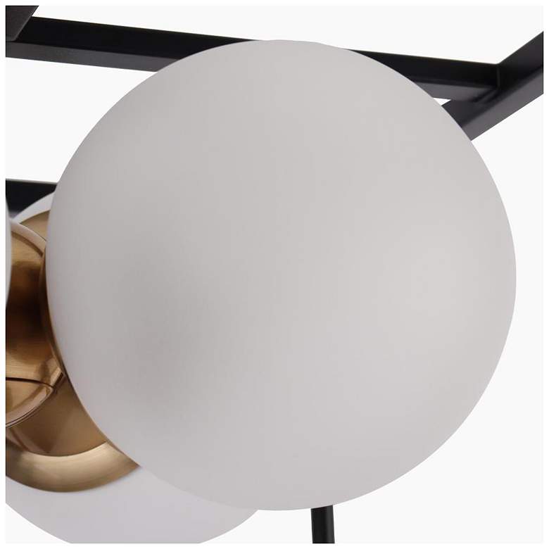 Image 2 4-Light Flat Black and Imitation Electroplated Copper Ceiling Lamp more views