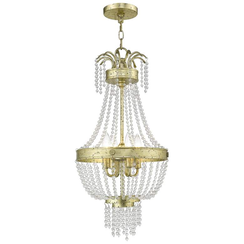 Image 2 4 Light Hand Applied Winter Gold Pendant