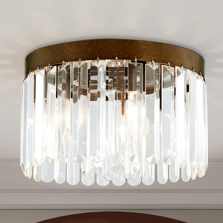 Image 1 4 Light Hand Painted Palacial Bronze Ceiling Mount