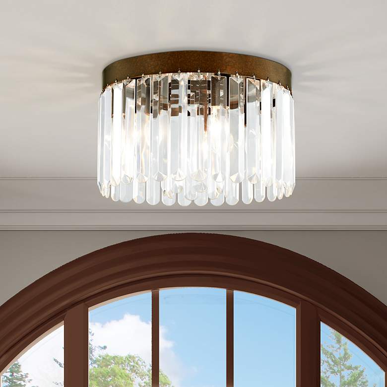 Image 7 4 Light Hand Painted Palacial Bronze Ceiling Mount more views