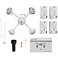 4 Light LED Bent Arm Fitter Matte White