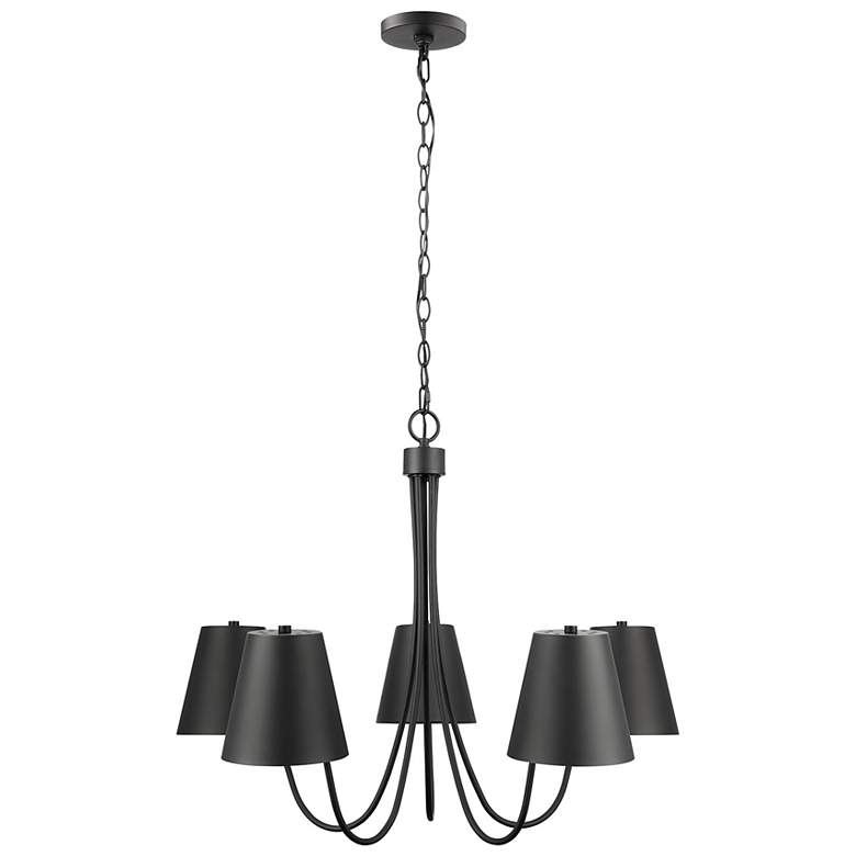 Image 2 4-Light Linear Chandelier in Matte Black more views