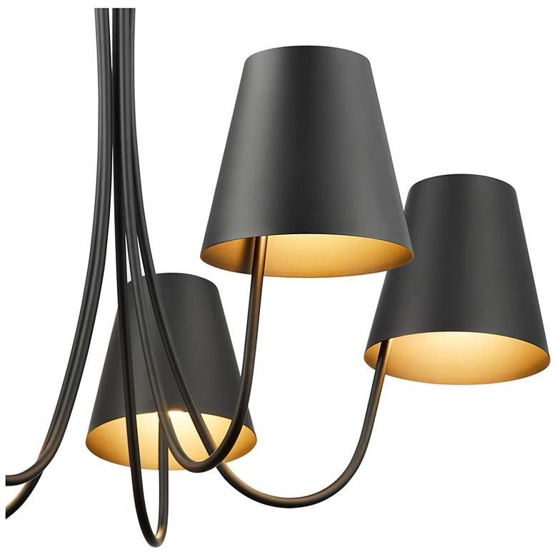 Image 6 4-Light Linear Chandelier in Matte Black more views